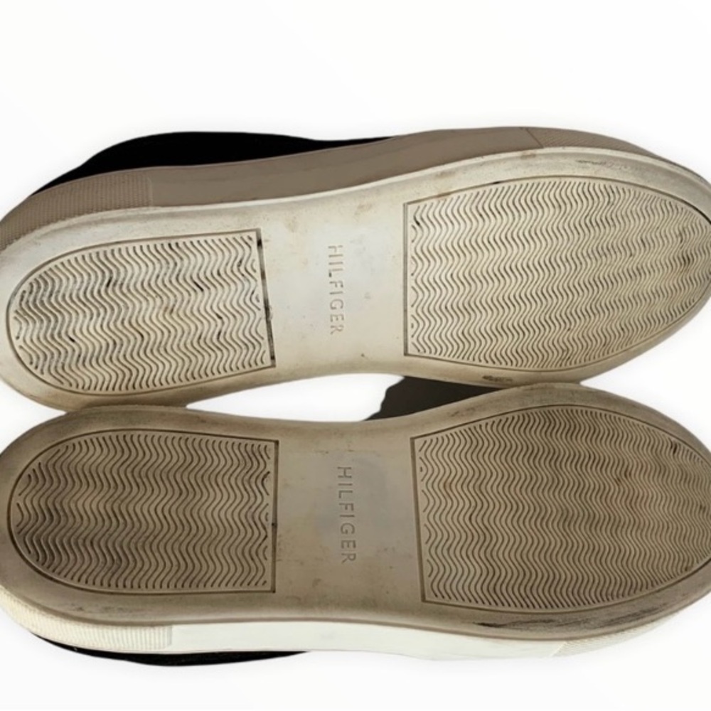 Tommy Hilfiger Black Velvet Soda Slip Ons Sz 9 - Picture 7 of 8